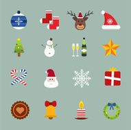 Christmas vector icons set N13