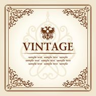 vintage curves floral frame ornament N2