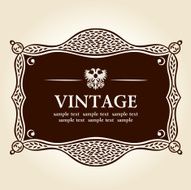 vintage frame vector background N3