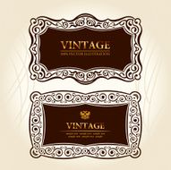 vintage frames labels vector decor N2