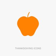 Apple icon Harvest Thanksgiving vector