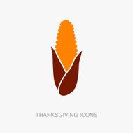 Corn icon Harvest Thanksgiving vector