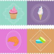 Sweet Candy shop vector icon menu design N2