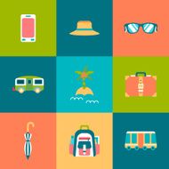 Travel Flat Icons Set N6