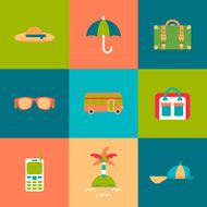 Travel Flat Icons Set N7