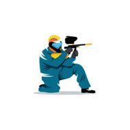 Paintball player Vector Illustration N2