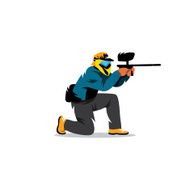 Paintball player Vector Illustration N3