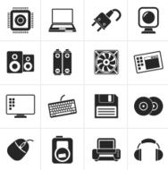 Black Computer Items and Accessories icons