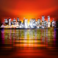 abstract background with panorama of vancouver N2