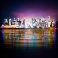 abstract background with panorama of vancouver N4