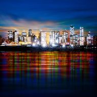 abstract background with panorama of vancouver N7