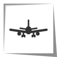 Airplane icon with cut out shadow effect N2