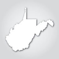 West Virginia Silhouette White