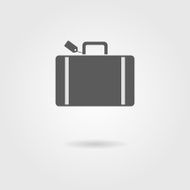 luggage icon with shadow