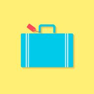 luggage flat icon travel conception