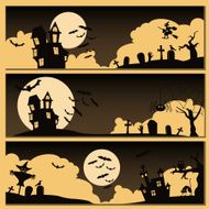 Set of Halloween banner Holiday design