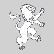 Lion - heraldic style N2