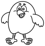 small bird smiling for coloring N2