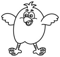 small bird smiling for coloring N5