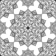 Vector black seamless ornament N2