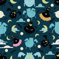 Halloween bat pattern 01 N2