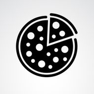 Pizza icon isolated on white background