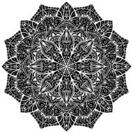 Black oriental mandala N2