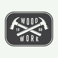 Vintage carpentry label emblem or logos