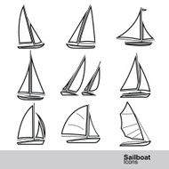 Sailboat vector