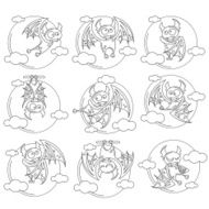 Vampire Dracula for Halloween Vector icon in style flat N9