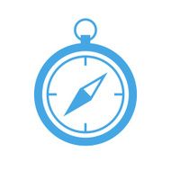 Compass icon modern minimal flat design style vector illustration