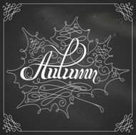 Chalk Autumn Calligraphy N2
