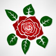 Red Rose symbol concept N2