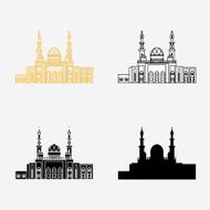 mosque icon vector