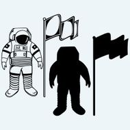 Astronaut and flag N2