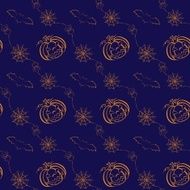 Seamless Halloween vector background with copyspace