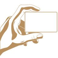Hand Holding The Business Card