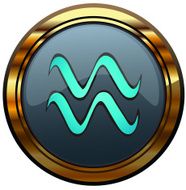 Zodiac Aquarius Sign Vector Illustration