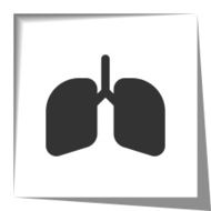 Lungs icon with cut out shadow effect N2