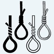 Rope noose with hangman&#039;s knot N2