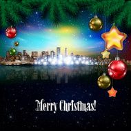 Abstract background with Christmas decorations N5