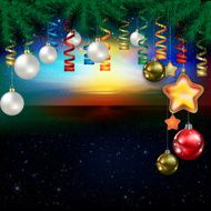 Abstract background with Christmas decorations N11