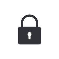 Lock icon modern minimal flat design style Padlock vector illustration