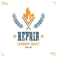 Car repair emblem