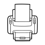 printer in outlines