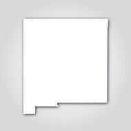 New Mexico Silhouette White