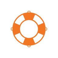 Lifebuoy outline icon modern minimal flat design style lifebelt symbol