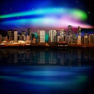 abstract background with panorama of vancouver N14