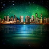 abstract background with panorama of vancouver N17
