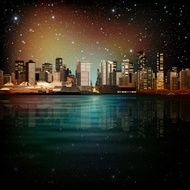 abstract background with panorama of vancouver N18